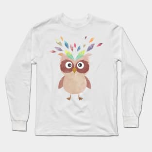 Whimsical Owl Long Sleeve T-Shirt